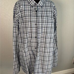 Columbia Navy and White Checkered Shirt